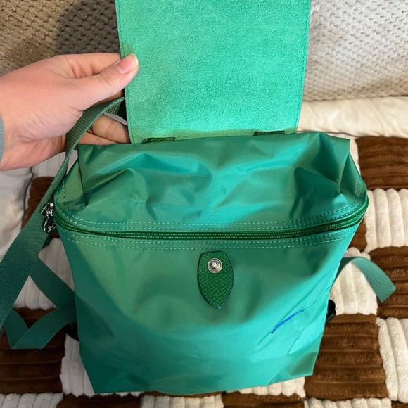 Longchamp Le Pliage Club Nylon Backpack in Green NWOTS! - Picture 7 of 9